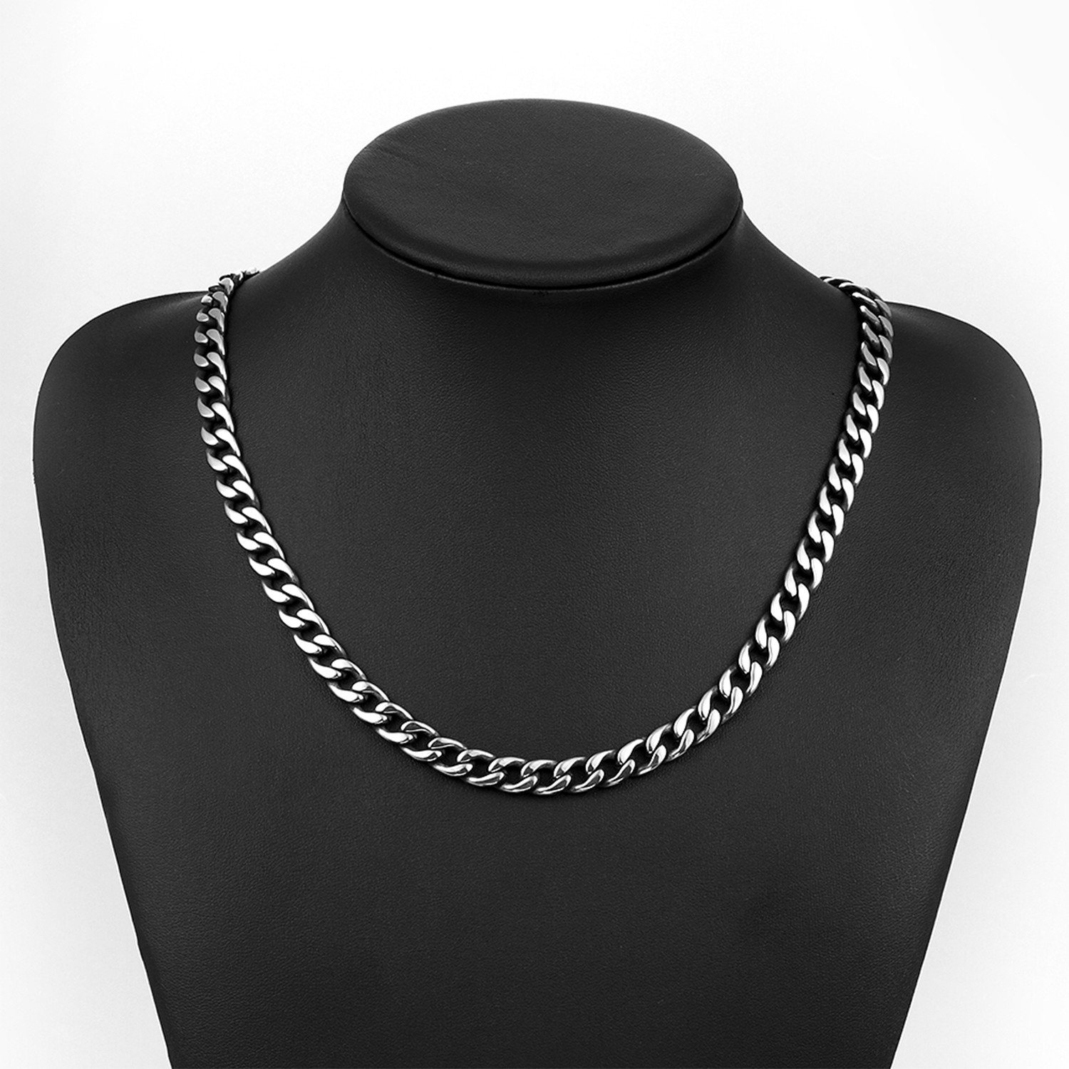 Italian Curb Chain Necklace // Stainless Steel - Rubique Jewelry ...