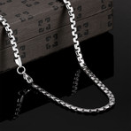 Curved Box Chain Necklace // Stainless Steel