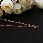 Italian Curb Chain Necklace // 14K Rose Gold Plated
