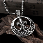 Circular Notre Dame Pendant Necklace // Stainless Steel