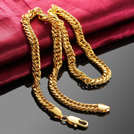 Snake Design Chain Necklace // 14K Gold Plated