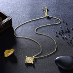 Ancient Roman Design Pendant Necklace // 14K Gold Plated