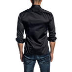 Long-Sleeve Button-Up Shirt // Black (XL)