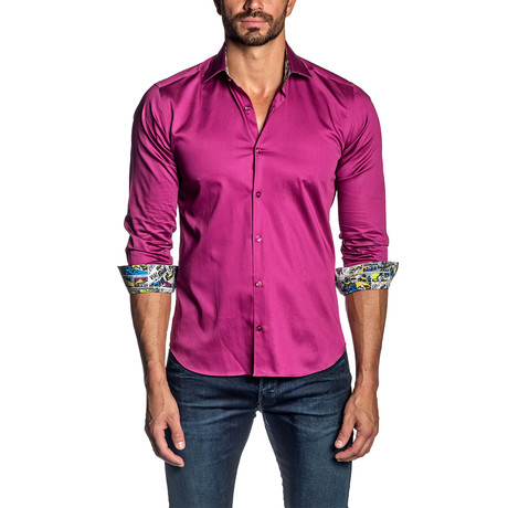 Eric Long Sleeve Shirt // Pink (S)