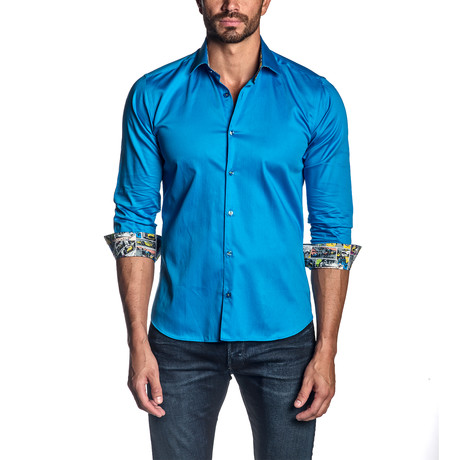 Drew Long Sleeve Shirt // Blue (L) - Jared Lang - Touch of Modern