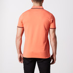 Carmet Stripe Polo // Orange (XS)