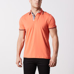 Carmet Stripe Polo // Orange (M)