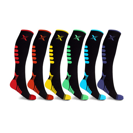 Nexus Knee High Compression Socks // 6-Pairs (Small / Medium)