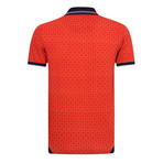 Darker Printed Short Sleeve Slim Fit Polo // Red (XS)