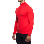 Infrared [AR] Mock Neck Long-Sleeve Shirt // Flame Scarlet (M)