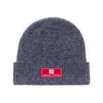 Rubber Patch Beanie Hat // Charcoal