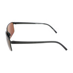 Men's P8646 Sunglasses // Black + Brown