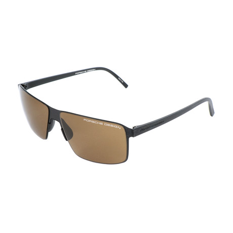 Men's P8646 Sunglasses // Black + Brown