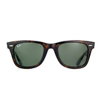 Unisex Original Wayfarer Classic Square Sunglasses V2 // Tortoise + Green