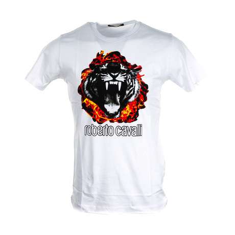Flamin Tiger T-Shirt // White (S)