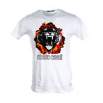 Flamin Tiger T-Shirt // White (2XL)