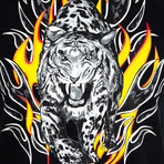 Flamin Leopard T-Shirt // Black (M)