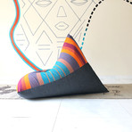 Handloom Cotton Beanbag // Unfilled // Back to the Future + Charcoal