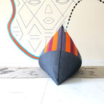 Handloom Cotton Beanbag // Unfilled // Back to the Future + Charcoal