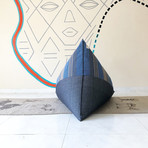 Handloom Cotton Beanbag // Unfilled // Istanbul + Charcoal