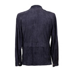 Suede Overcoat // Blue (XS)