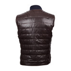 Reversible Leather Vest // Brown (XS)