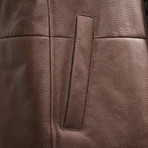 Beorn Shearling Wool Lined Leather Parka // Brown (XS)