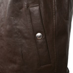 Leather Vest // Brown (L)