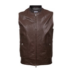 Leather Vest // Brown (M)