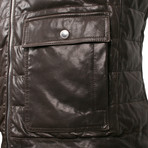 Reversible Leather Vest // Brown (2XL)