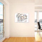 Don Draper's Apartment From Mad Men // TV Floorplans & More (26"W x 18"H x 0.75"D)