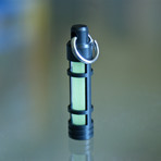 TEC A3 Aluminum Glow Fob // Black Anodize (Green Glow)