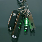 TEC A3 Aluminum Glow Fob // Black Anodize (Green Glow)
