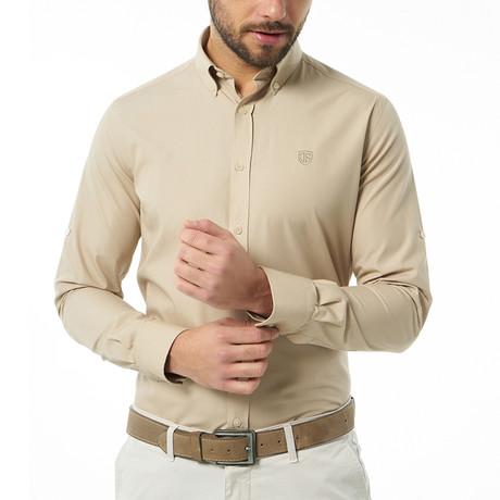 Tomas Button-Up Shirt // Latte (S)