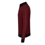 Oma Quarter-Zip Sweater // Red (L)