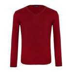 Birley V-Neck Sweater // Red (L)