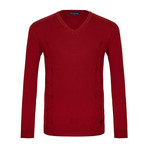 Miller V-Neck Sweater // Red (S)