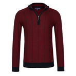 Oma Quarter-Zip Sweater // Red (L)