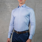 Chase Business Dress Shirt // Light Blue + Navy (US: 15.5B)