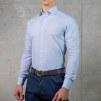 Robbins Business Dress Shirt // Light Blue + White (US: 14.5A)