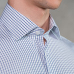 Miles Business Dress Shirt // White + Navy (US: 15.5A)
