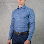Mayo Business Dress Shirt // Navy + Blue (US: 15A)