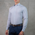 Miles Business Dress Shirt // White + Navy (US: 15.5C)