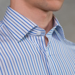 Dawson Business Dress Shirt // White + Gray + Blue (US: 14.5A)