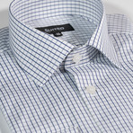 Miles Business Dress Shirt // White + Navy (US: 14.5A)