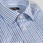Dawson Business Dress Shirt // White + Gray + Blue (US: 15.5C)