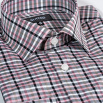 Jensen Business Dress Shirt // Gray + Pink + Black (US: 14.5A)