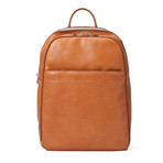 Leather Logo Backpack // Cognac