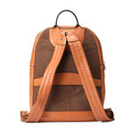 Leather Logo Backpack // Cognac