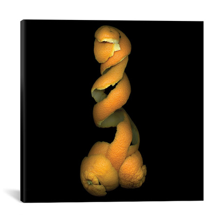 Orange Peel VIII // Magda Indigo (18"W x 18"H x 0.75"D)